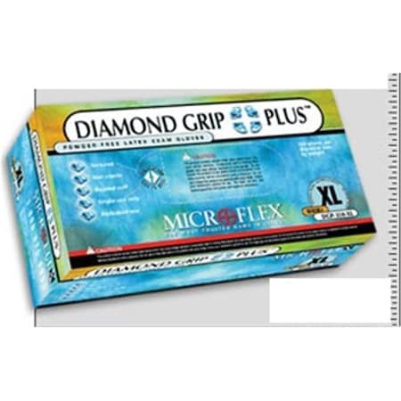 Ansell Micro Flex Diamond Grip Plus Powder-free Latex Examination Gloves MFX-DGP350XL